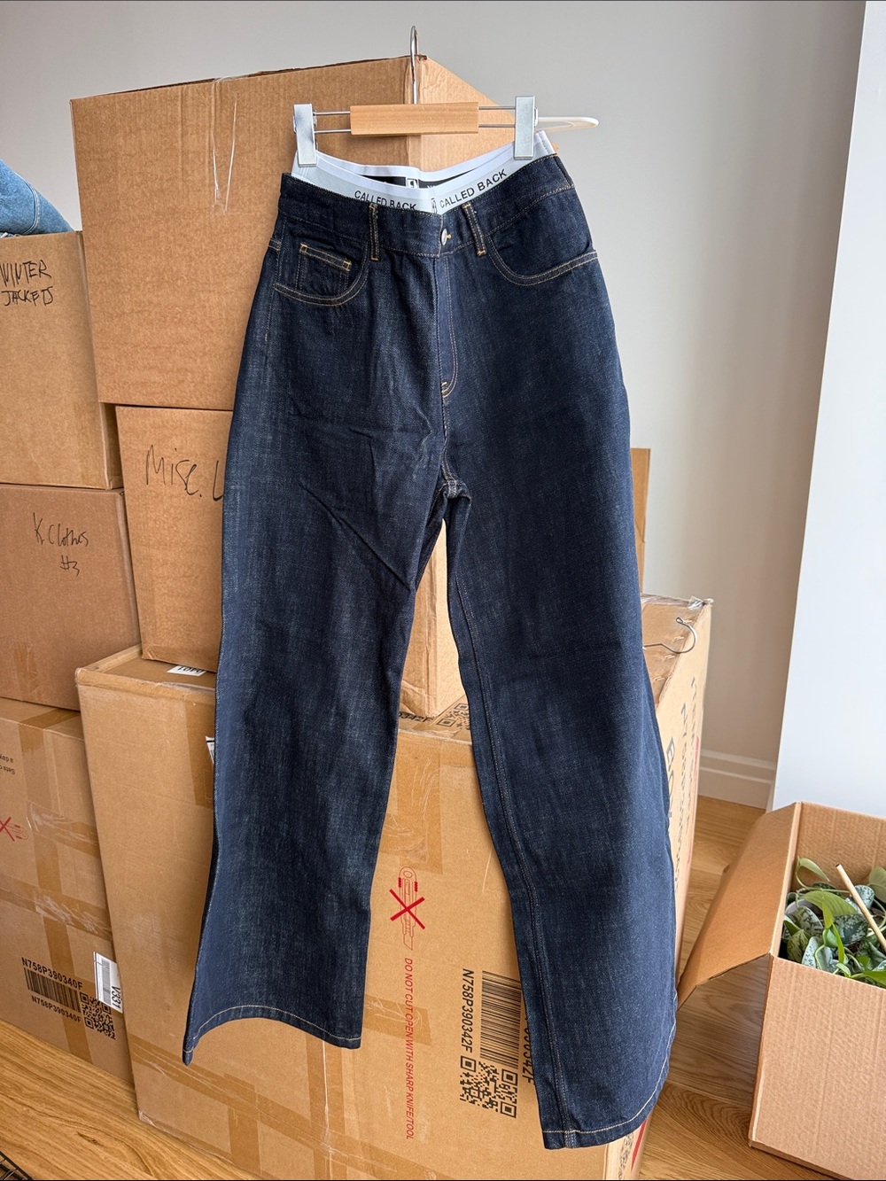 Dark Blue Men’s Straight Leg Jeans